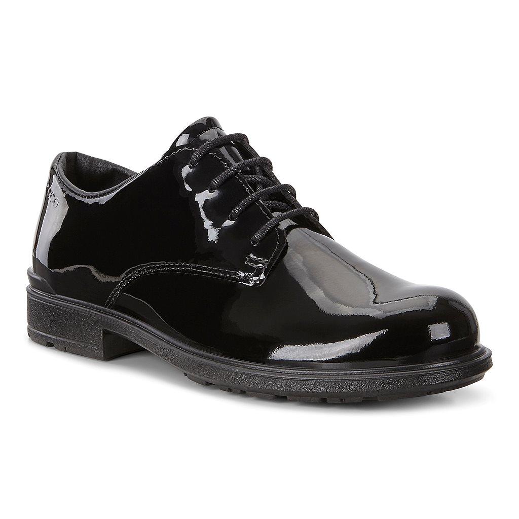 Ecco Cohen Girls Derby Shoes In Black Online - India YQW-430195